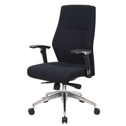 Directiestoel viking london stof zwart synchroon 5-8 uur