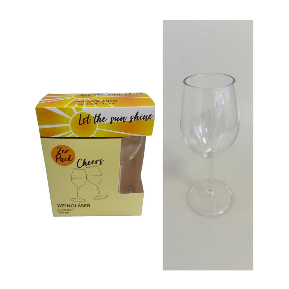 Z1 Weinglas-Set Kunststoff 2-teilig 330ml