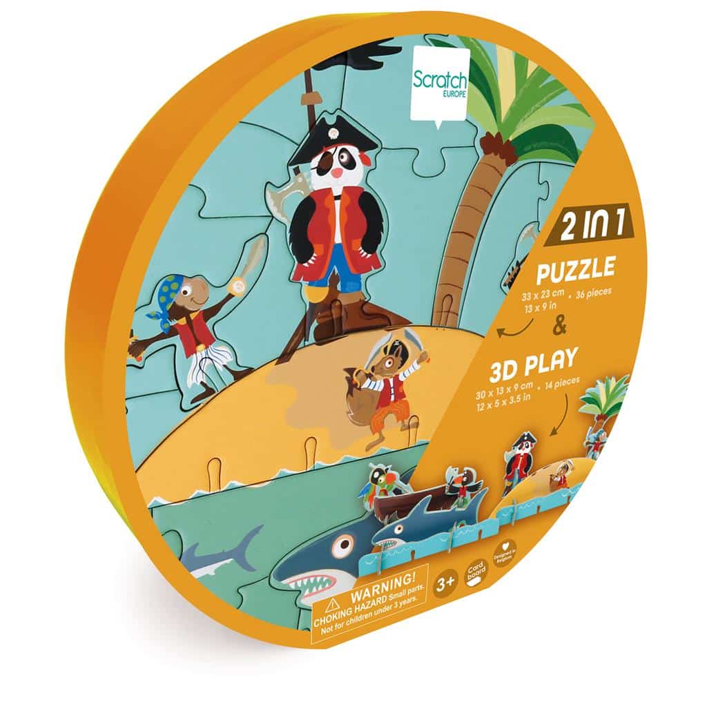 Dame Rubbelpuzzle Piraten 36 Teile