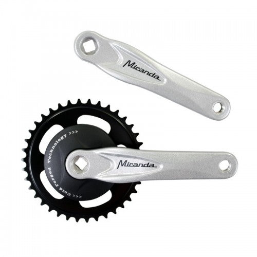 Miranda Miranda 1 Kurbel Set mit Disc 95mm 33 Tands Kurbel Silber und Schwarz