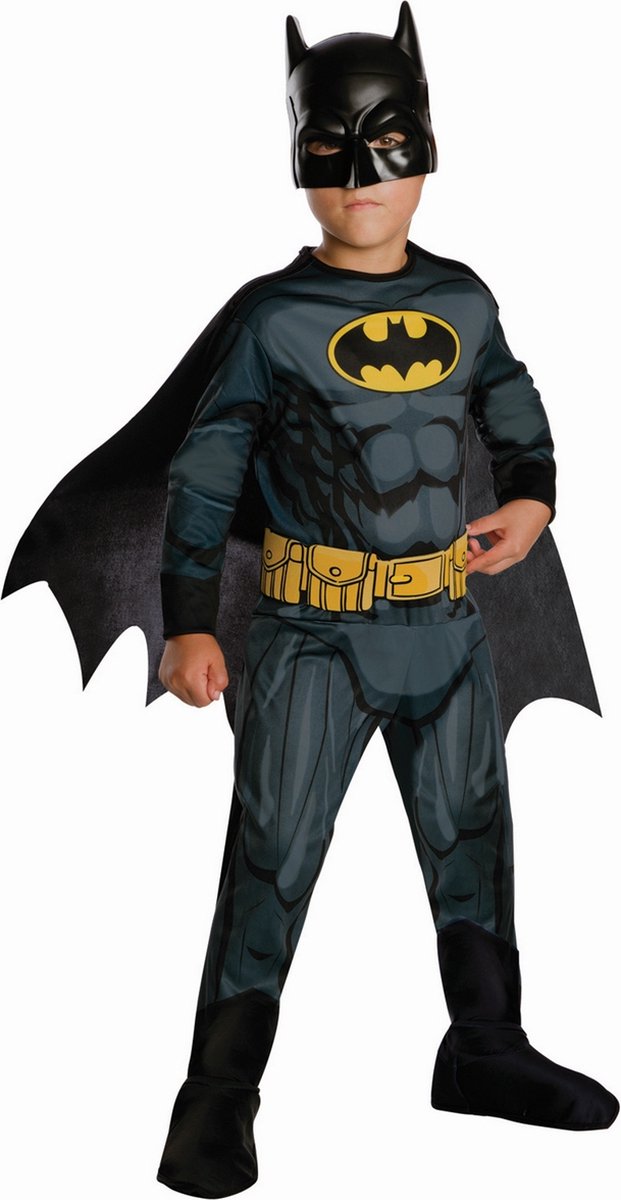Rubies - Batman Robin Kostüm - Dieb Catcher Batman klassisches Kinderkostüm - Schwarz - Größe 128 - Karnevalskleidung - Faschingskleidung