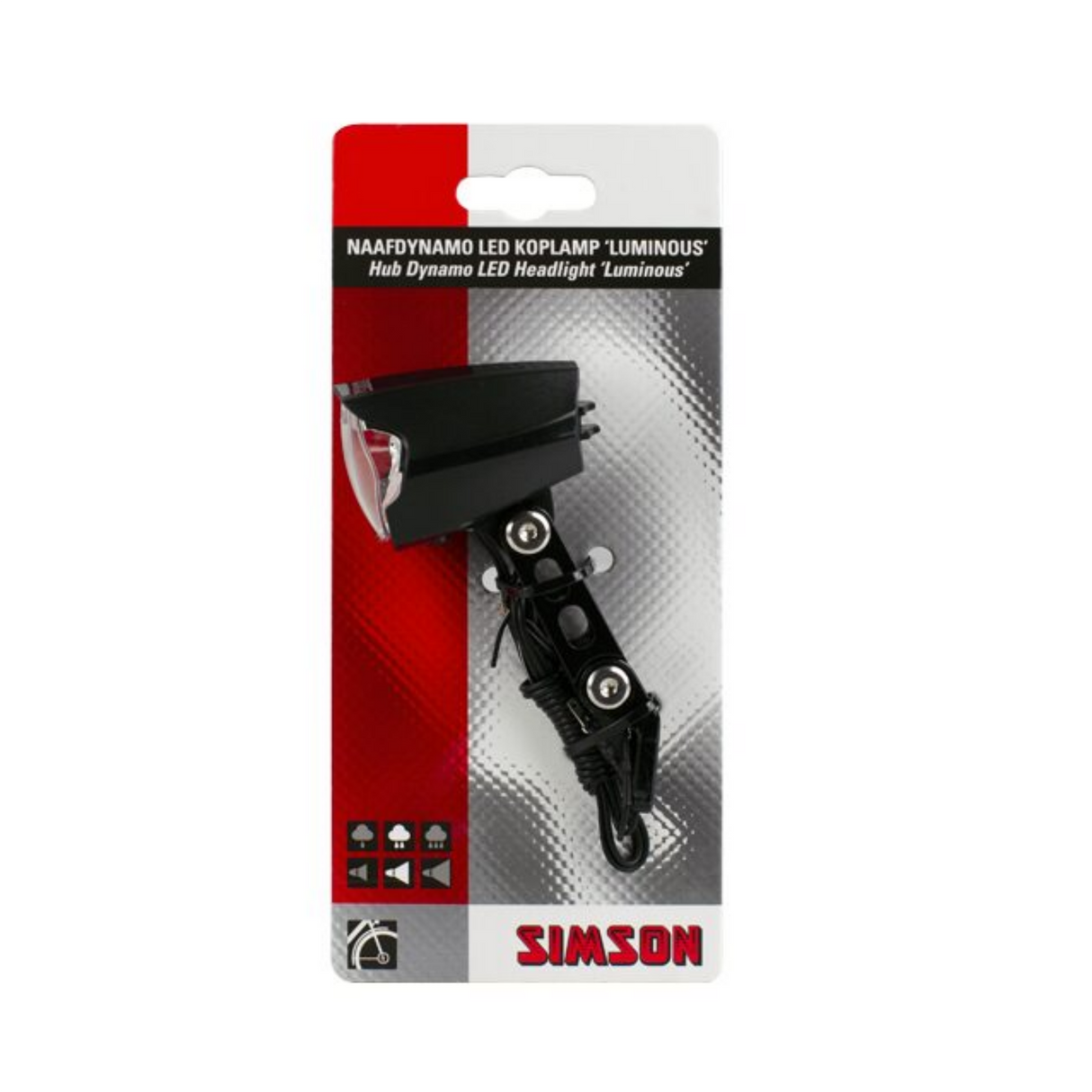 Simson Frontgabel Scheinwerfer Black Luminous Hub Dynamo auf der Karte