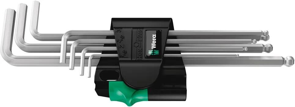 Wera Winkelschlüssel-Satz 950 7 Winkelschaft magnetischer Innensechskant, 7-tlg