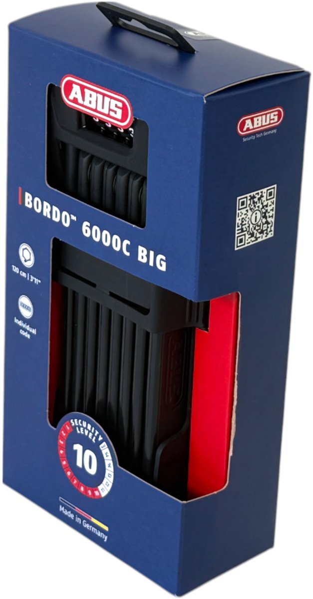 Abus Faltschloss Bordo 6000c 120 schwarz sh