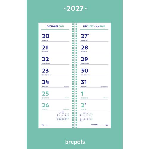 Brepols Einbandkalender 2026 mit Spirale
