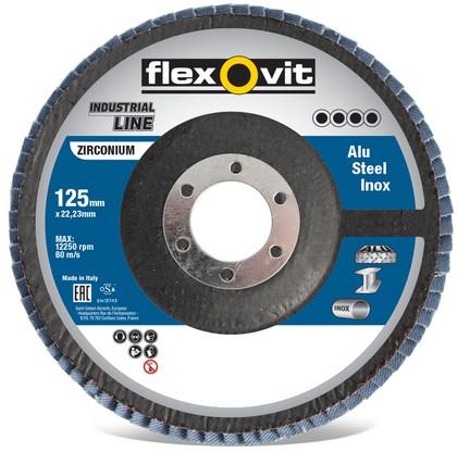 Flexovit Flachfächerscheibe 115x22 r842 p60 | 10 Stück