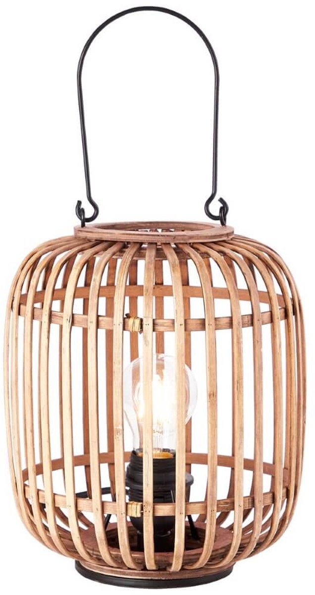Brilliant Woodrow – Tischlampe – E27 max. 1 x 40 W – schwarzes Rattan