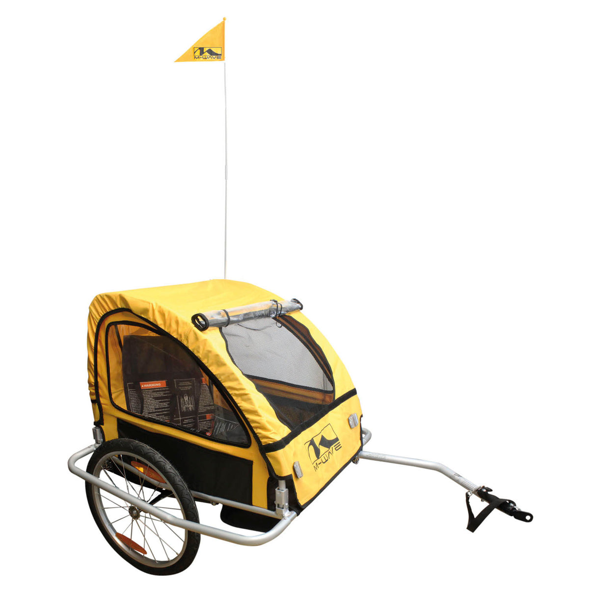 M -Wellen -Kinderfahrradanhänger - faltbar, 20 Räder, Reflektoren, Regenschutz, Blau