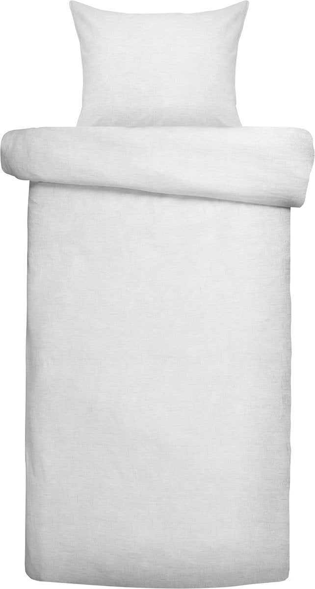 Damai - dekbedovertrek - ebba - biologisch katoen - 140x200 220 cm - wit + 1 kussensloop 60x70