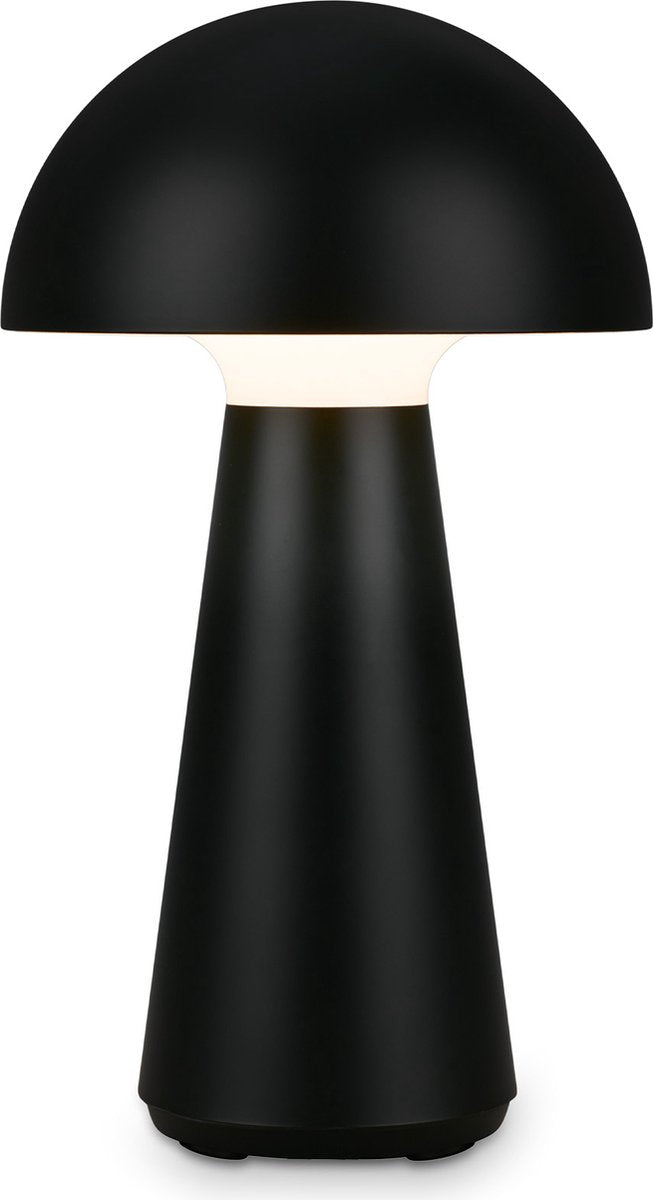 Briloner - fungo - LED Akku-Tischleuchte, stufenlos dimmbar, Touch, mobiles Licht, LED-Tischleuchte Outdoor, LED-Tischleuchte kabellos, mattschwarz
