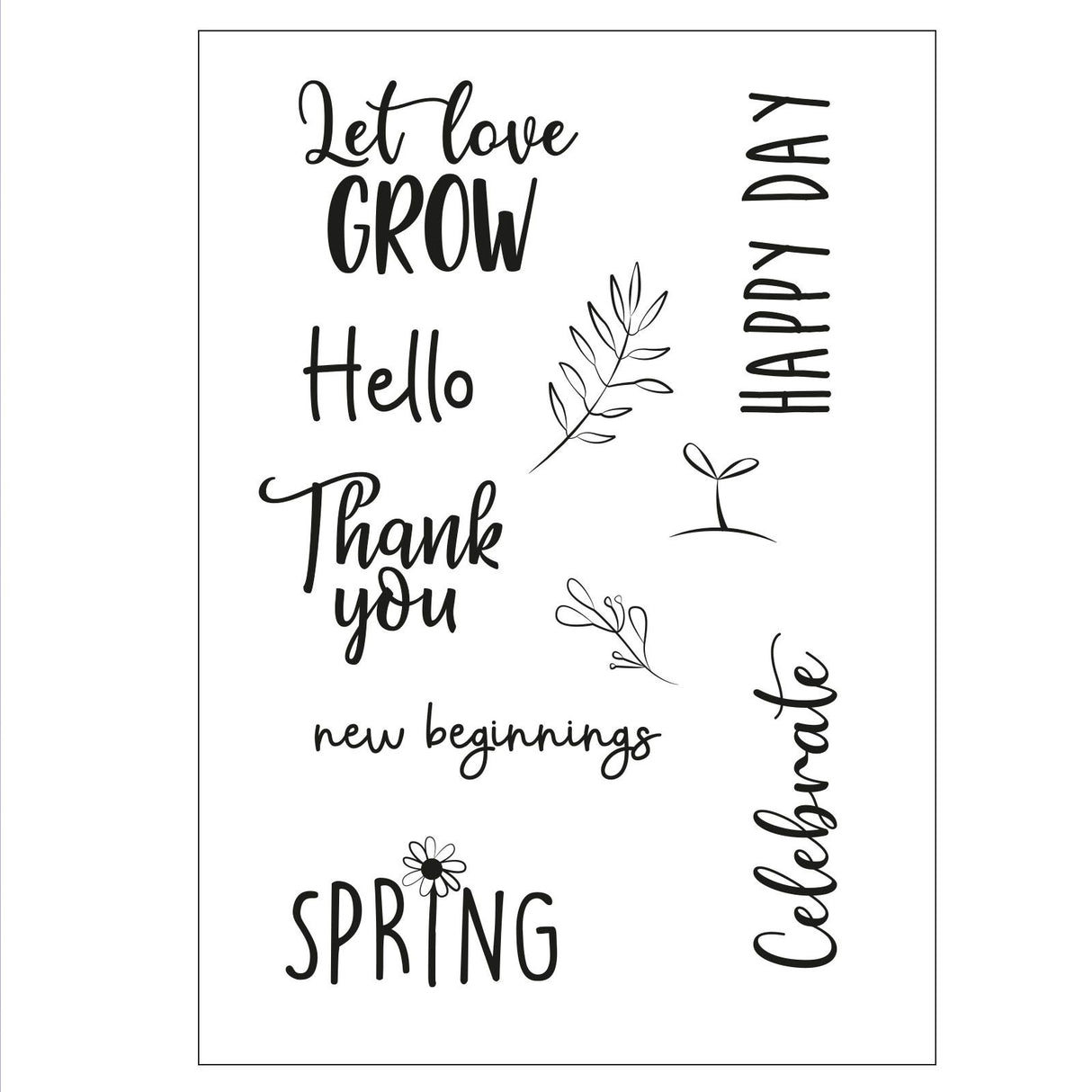 Sizzix • clear stamps new beginnings