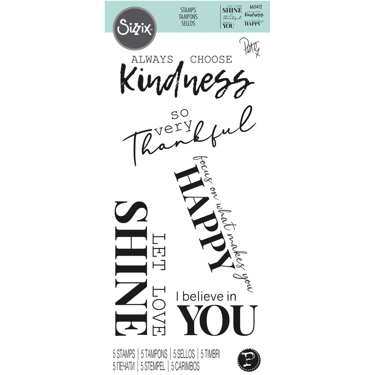 Sizzix • clear stamps sunnyside sentiments #10