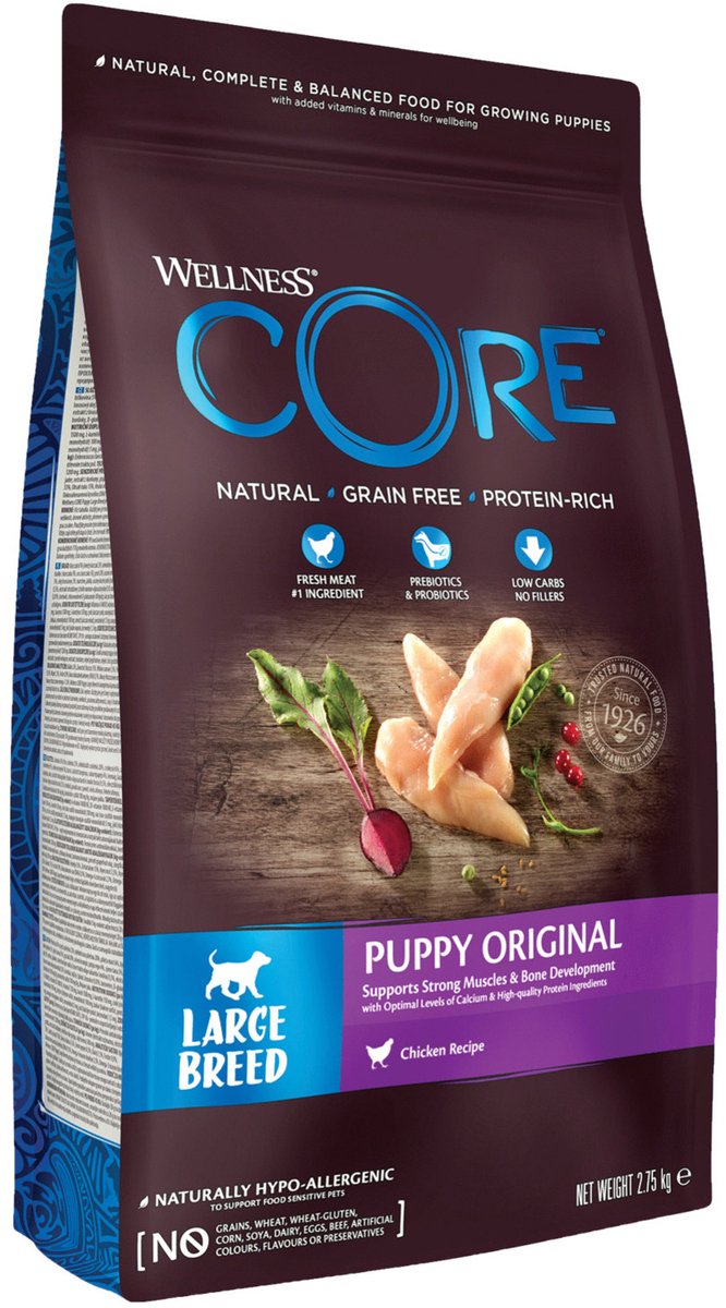 Wellness Core getreidefreies Welpenhuhn großer Rassen – Hundefutter – 2,75 kg