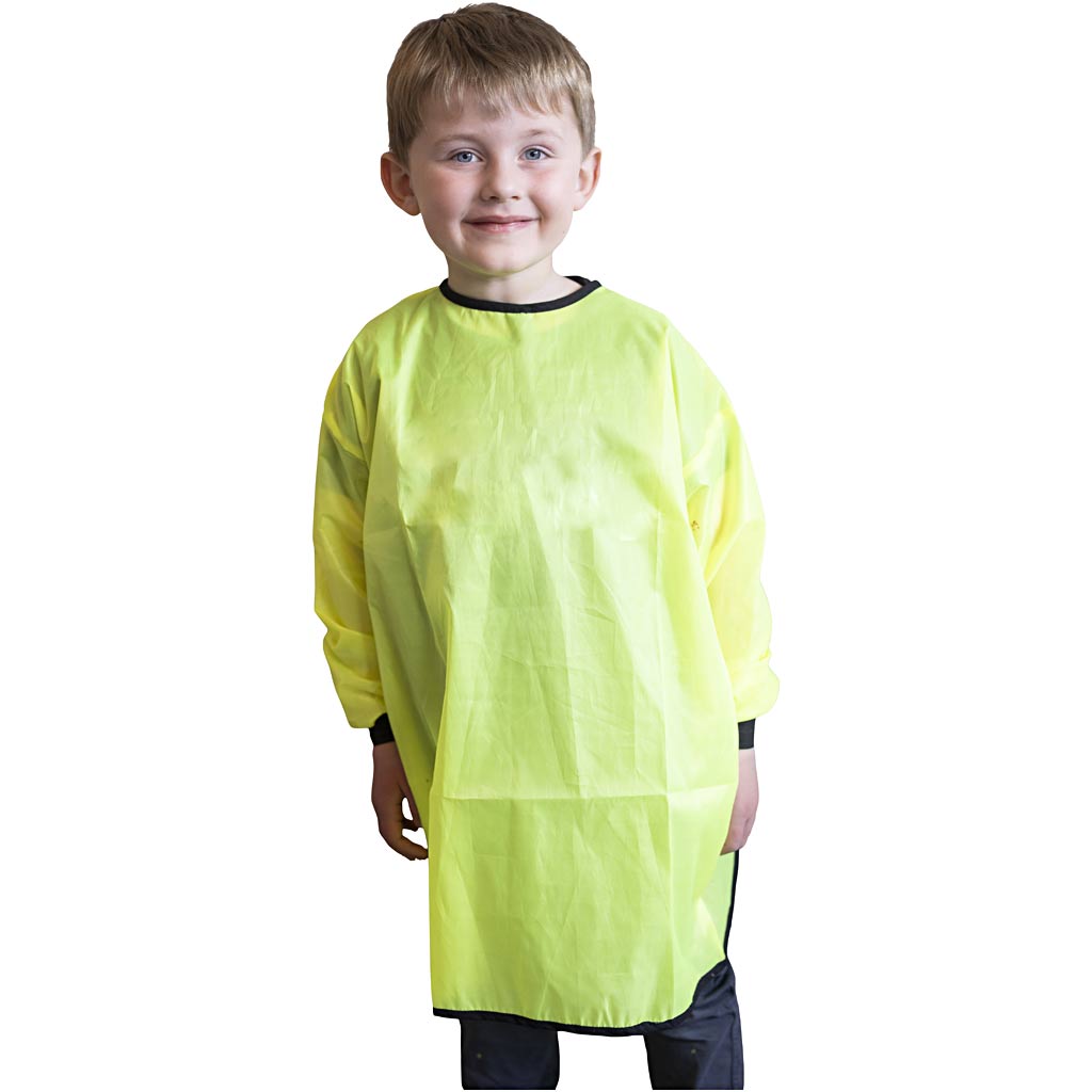 Creativ Company Künstlerkittel, L: 65 cm, Größe 5-8 Jahre, Limettengrün, 10 Stück 1 Box
