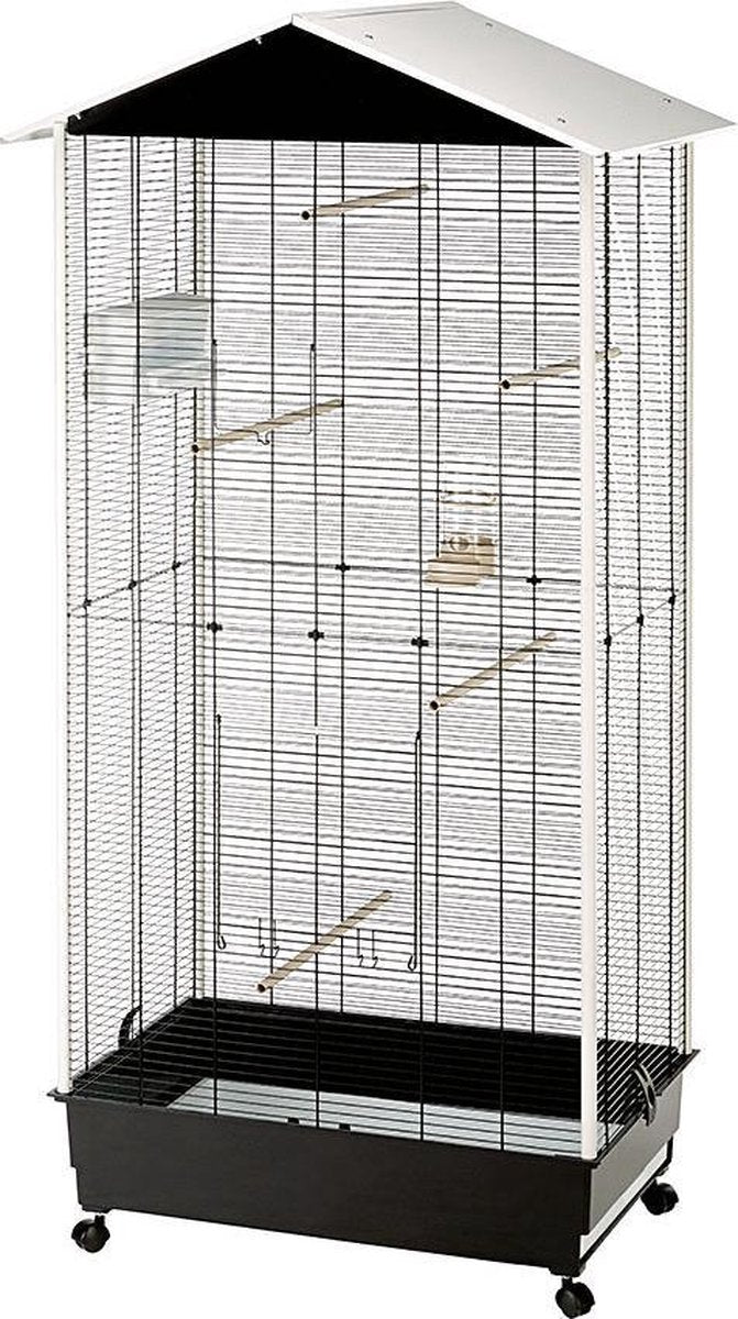 Ferplast Note – Vogelvoliere – groß – mit Rollen – herausnehmbare Schublade