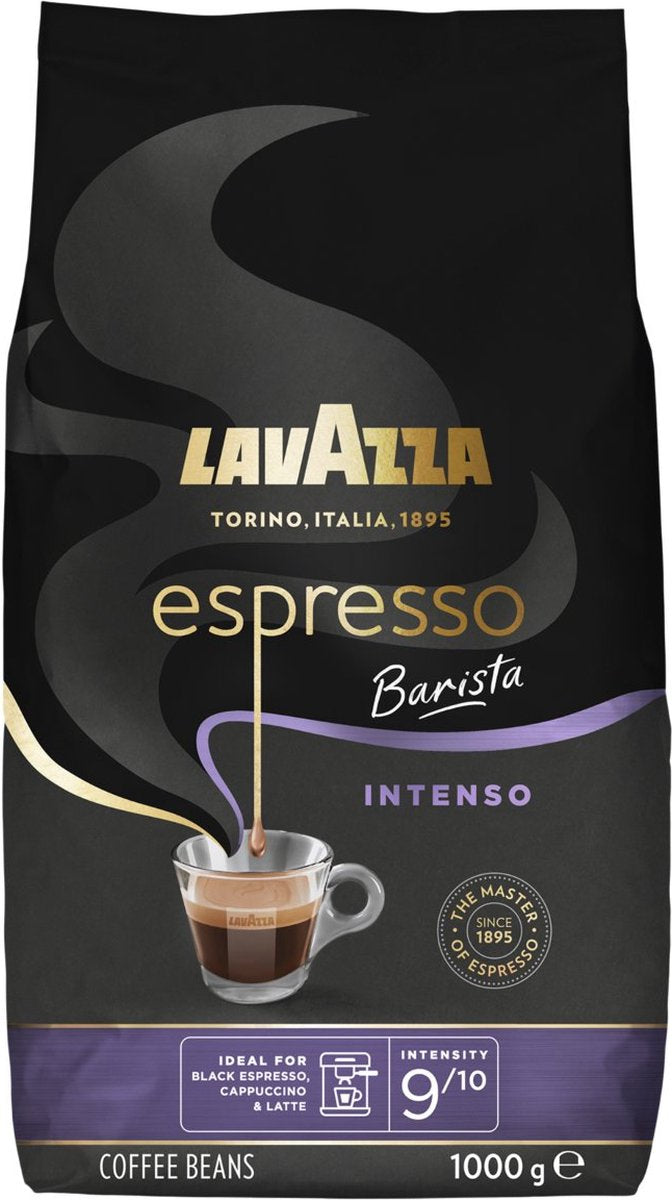 Lavazza Espresso Barista Intenso Kaffeebohnen – Kaffeemischung aus Robusta- und Arabica-Bohnen – Intensität 9 10 – 1 kg