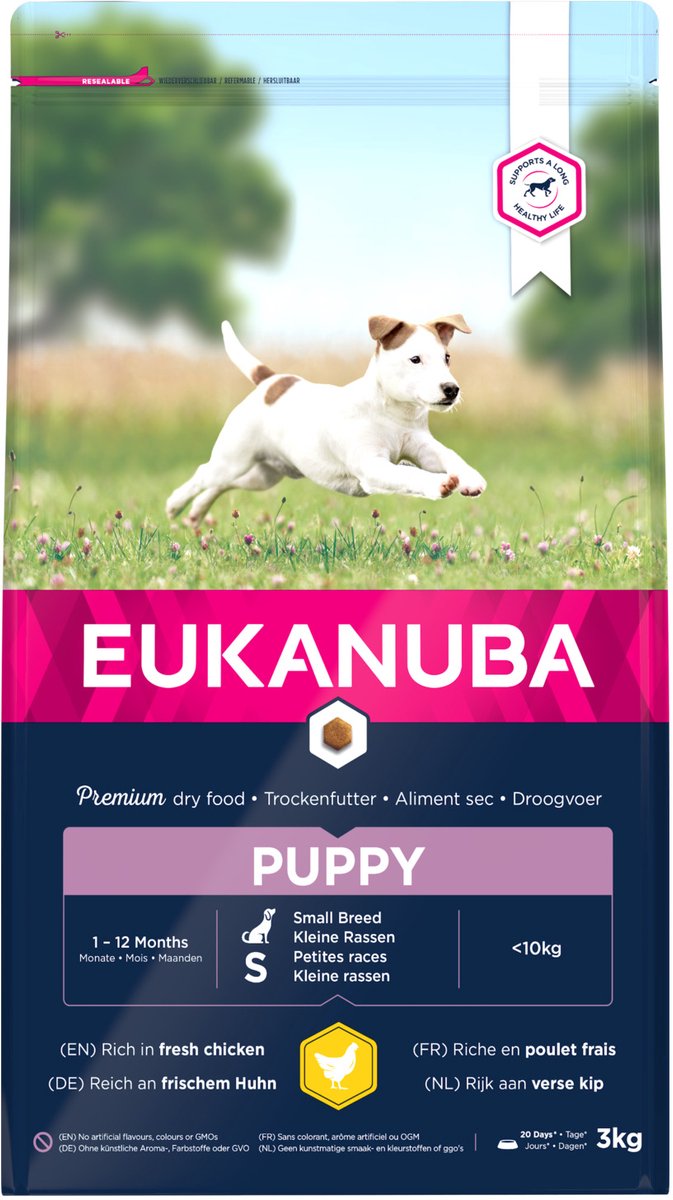 Eukanuba growing puppy small breed kip - hondenvoer - 3 kg