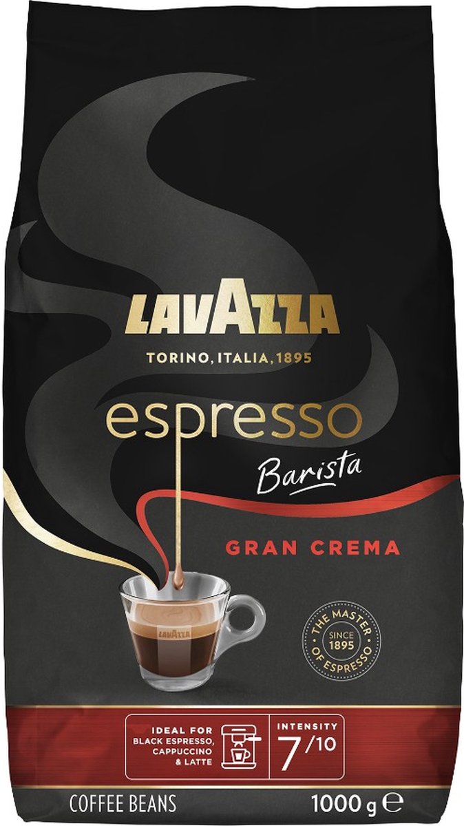 Lavazza Espresso Barista Gran Crema Kaffeebohnen – Kaffeemischung aus Robusta- und Arabica-Bohnen – Intensität 8 10 – 1 kg
