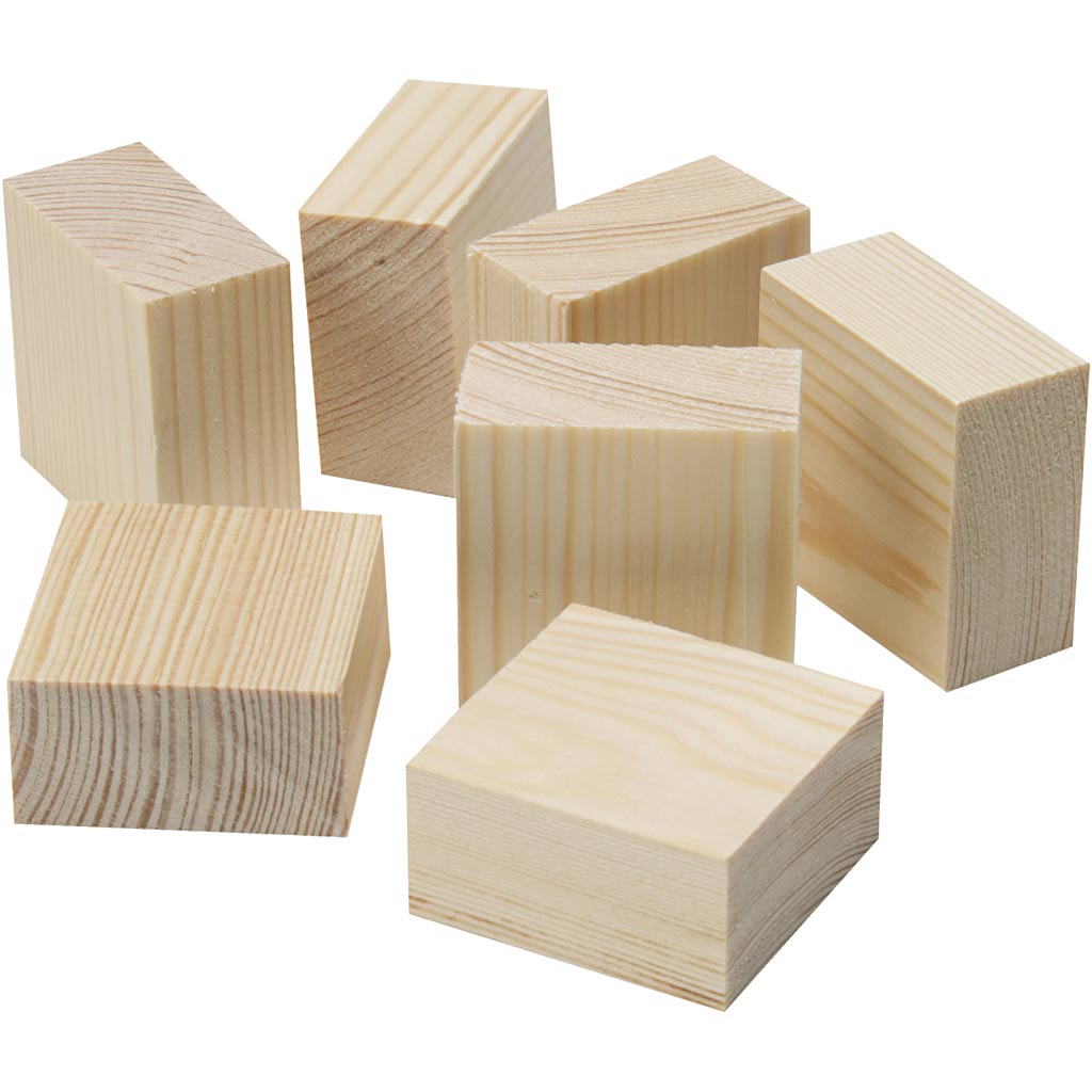 Creativ Company Holzklötze Beine, Maße 4x4x2 cm, 50 Stück, 1 Beutel