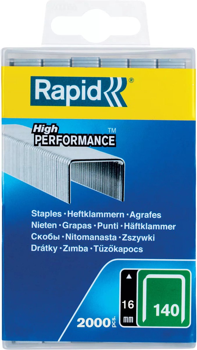 Rapid gegalvaniseerde vlakdraadnieten - 16 mm - 2000 stuks - sterke hechting