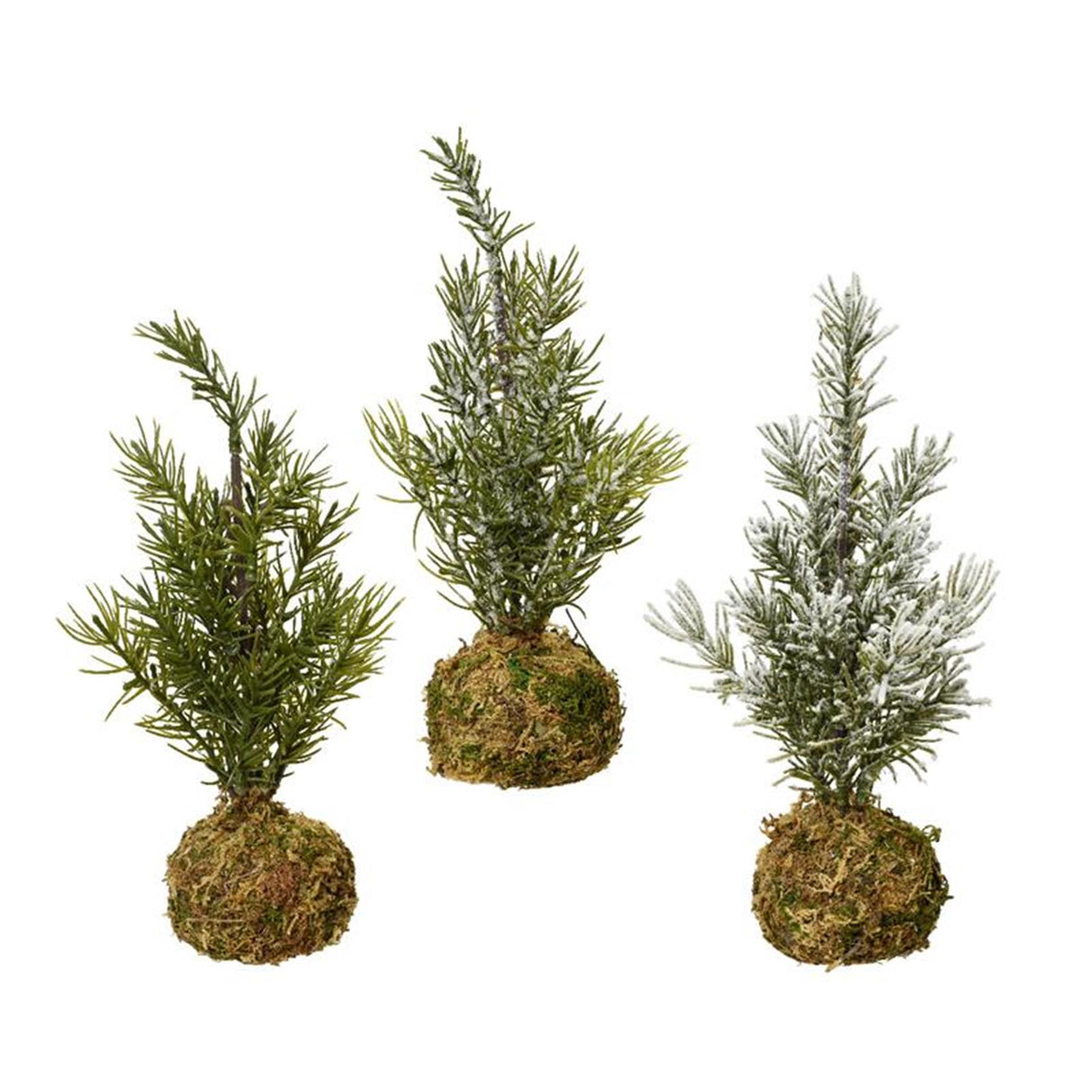 Decoris Weihnachtsbaum Mini auf Mooskugel h23cm