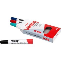 Whiteboard marker viking wbm 2.5 kleurenassortiment 4 stuks