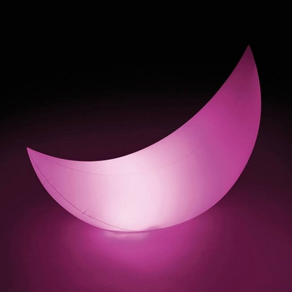 Intex 68693 Aufblasbarer Halbmond mit LED-Beleuchtung, 135 x 43 x 89 cm