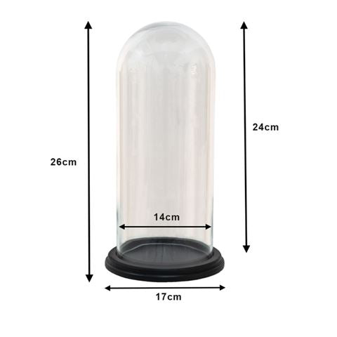 Clayre Eef Glasglocke 6gl3472 transparent 17x26 cm