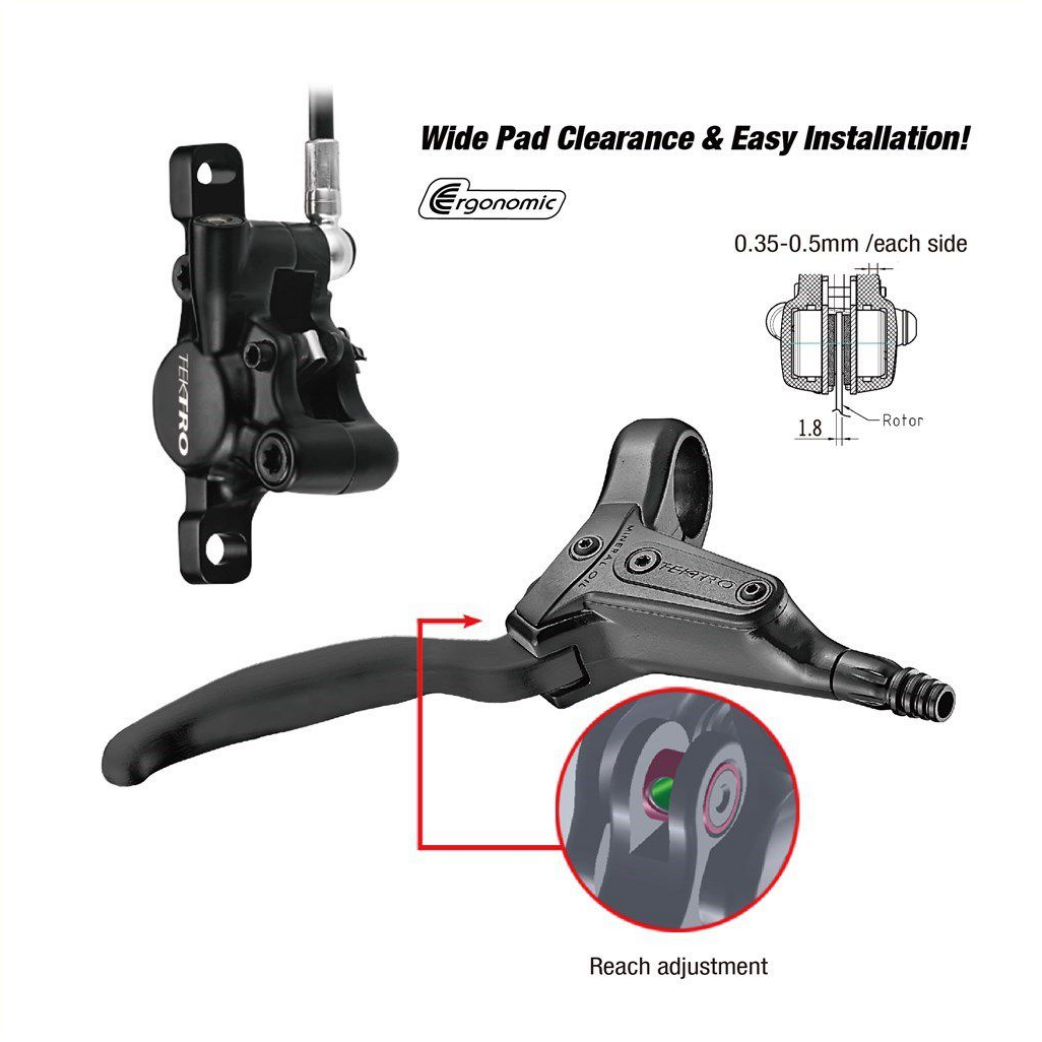 Tektro Disc Brems-Set Hydro rechts HD-T386 1800 mm