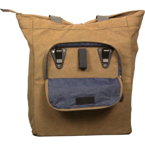Greenlands Fahrradtasche Canvas Shopper 20 Liter 42 x 34 x 14 cm – Kamelbraun