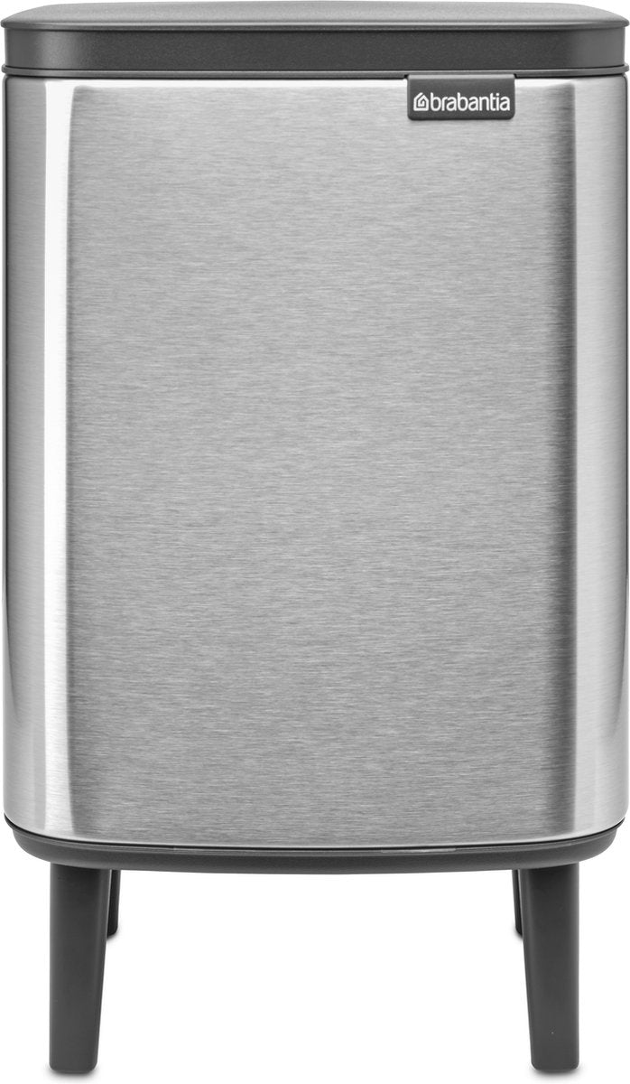 Brabantia Bo Hi Abfallbehälter – 7 Liter – Badezimmer – mattierter Stahl, fingerabdrucksicher