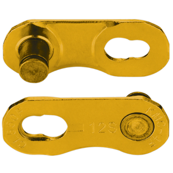 Kmc-Kette 12-Gang x flaches Zinngold x 126l gewachst