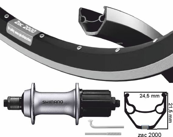 Kgs Hinterrad 28 Zoll (622) ZAC421 Cass 8 9 10 V Ausfallende ZW ZW ZW