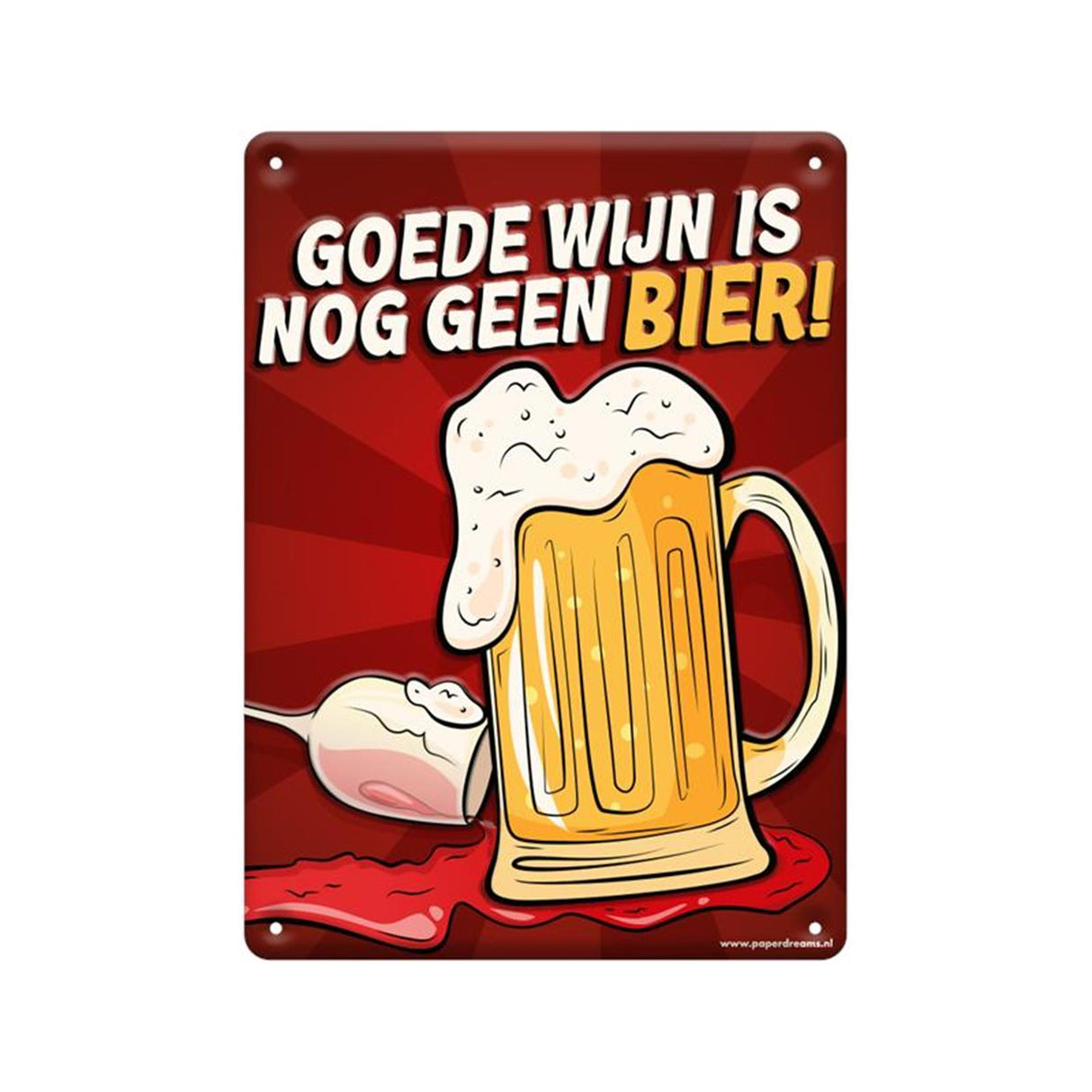Paperdreams Metall-Texttafel 22 x 16,5 cm – guter Wein
