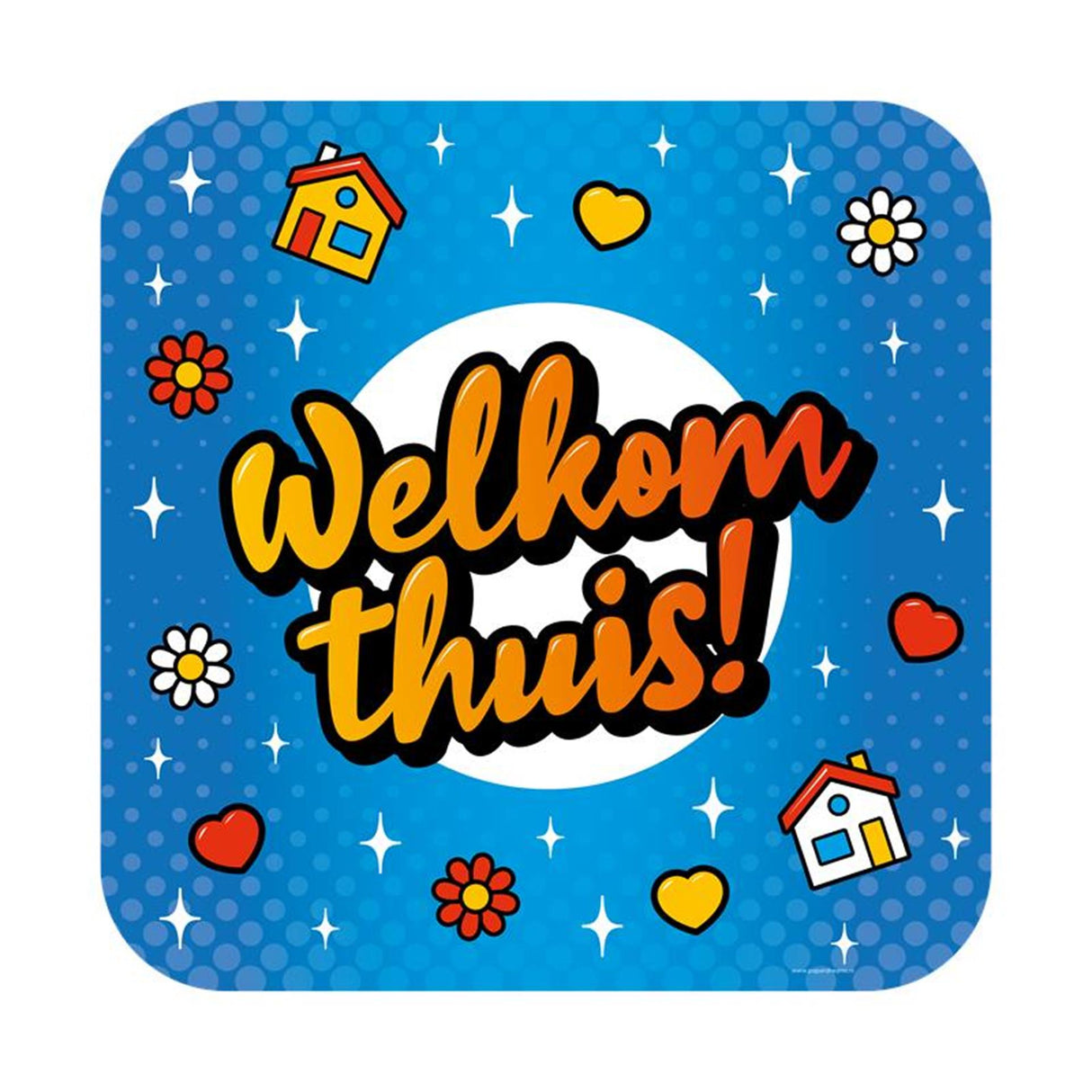 Paperdreams-Tribute-Schild – Willkommen-zuhause-Cartoon