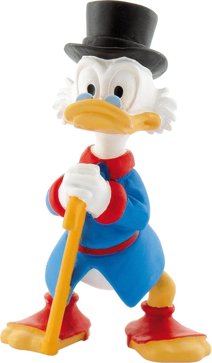 Bullyland 15310 – Spielfigur und Sammelfigur Dagobert Duck von Disney, ca. 7 cm – naturgetreu und detailreich – ideal als Tortenfigur und kleines Geschenk für Kinder ab 3 Jahren.
