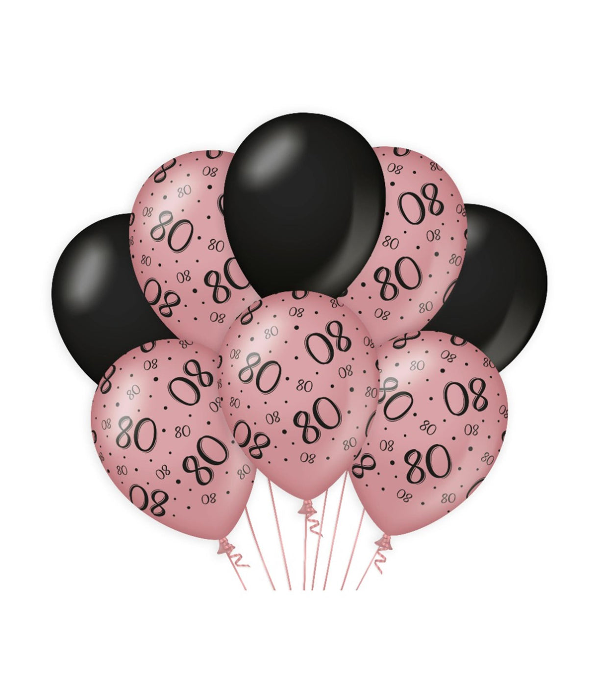 Paperdreams Deko-Luftballons rosa schwarz – 80