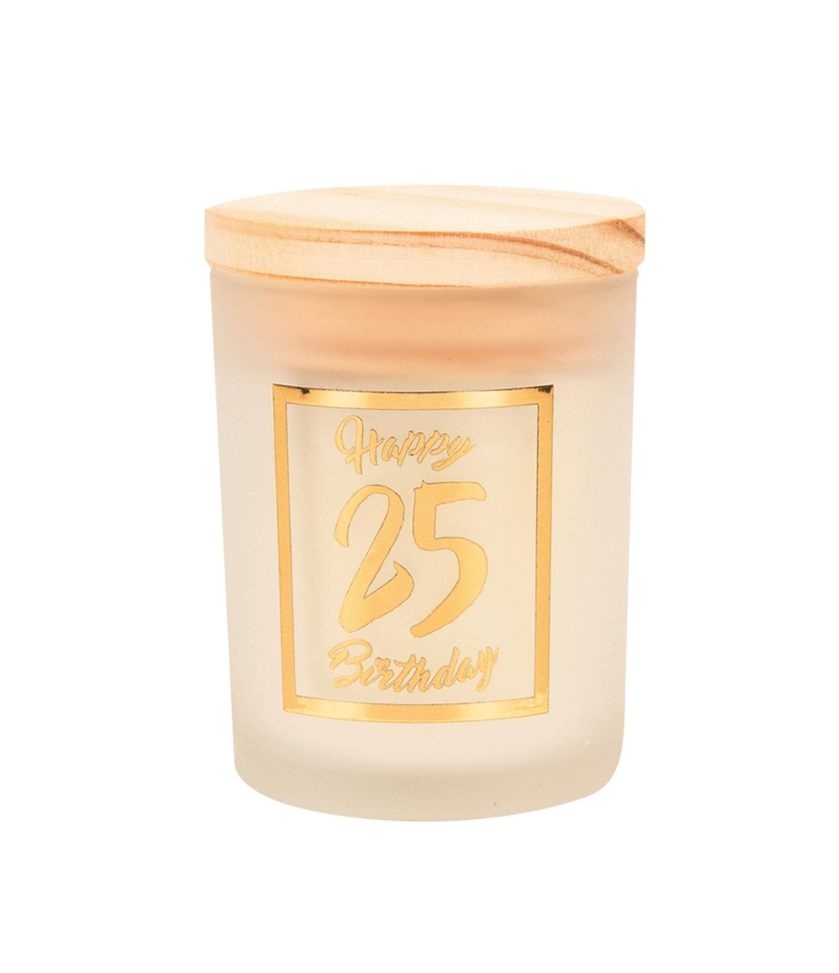 Paperdreams Duftkerze klein gold weiß – 25 Jahre
