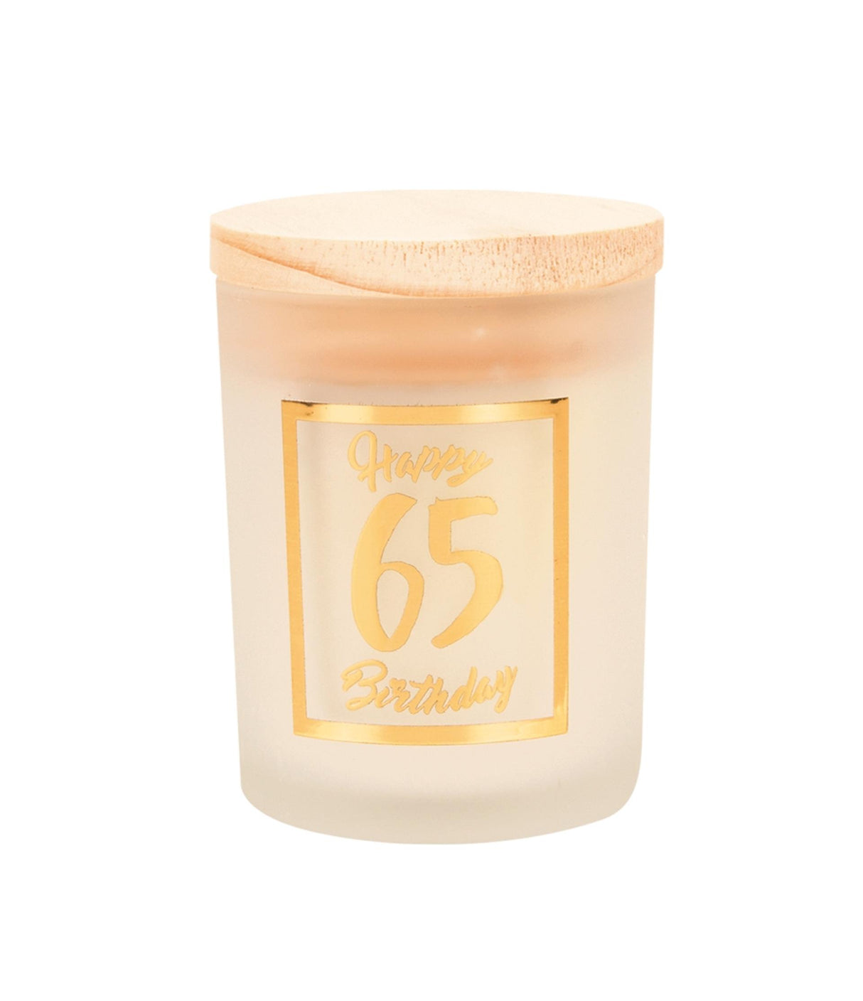 Paperdreams Duftkerze klein gold weiß – 65 Jahre
