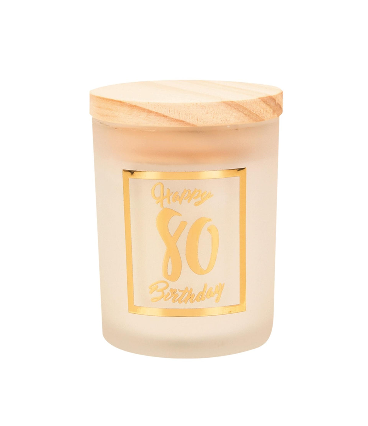 Paperdreams Duftkerze klein gold weiß – 80 Jahre