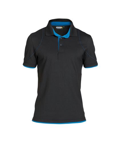 Dassy Polo Orbital Schwarz Azurblau M