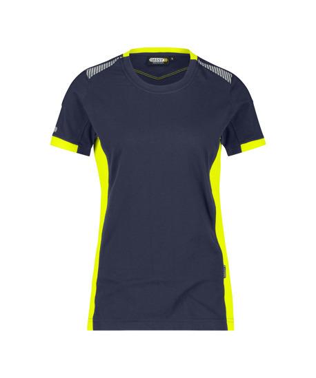 Dassy T-Shirt Tampico Damen Nachtblau fluoreszierendes Gelb l