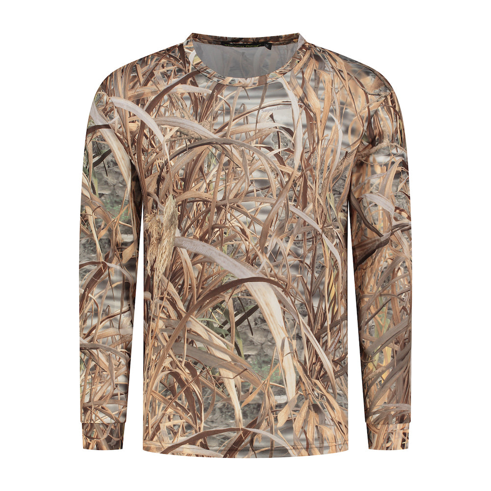 Stealth Gear T-Shirt Langarm Camo Rietprint Größe m