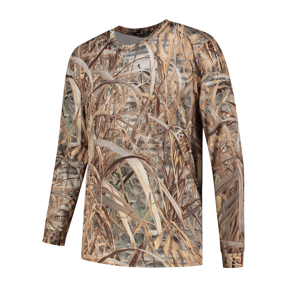 Stealth Gear T-Shirt Langarm Camo Rietprint Größe l