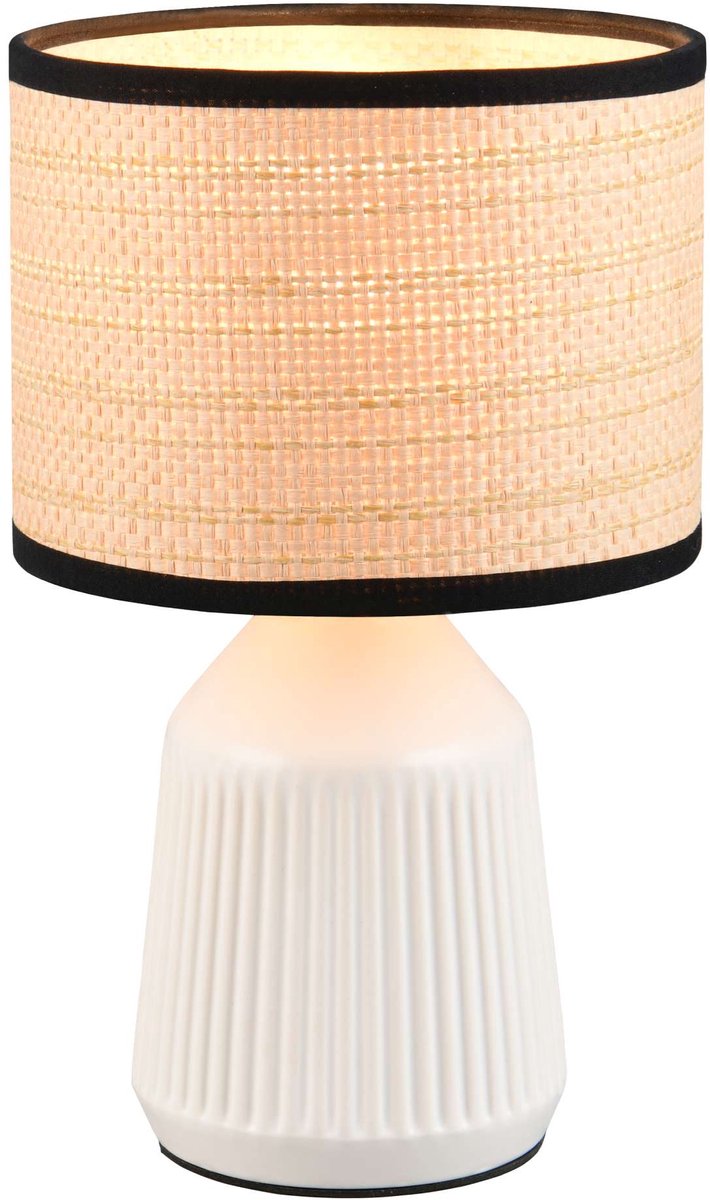 Rl live your light reality formentera - tafellamp - wit mat - excl. 1x e14 4 w - snoerschakelaar - casalum
