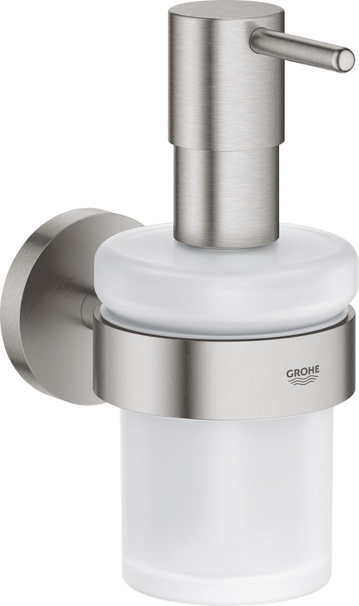 Grohe Start Seifenspender mit Halter – Supersteel (Edelstahloptik) – 160 ml