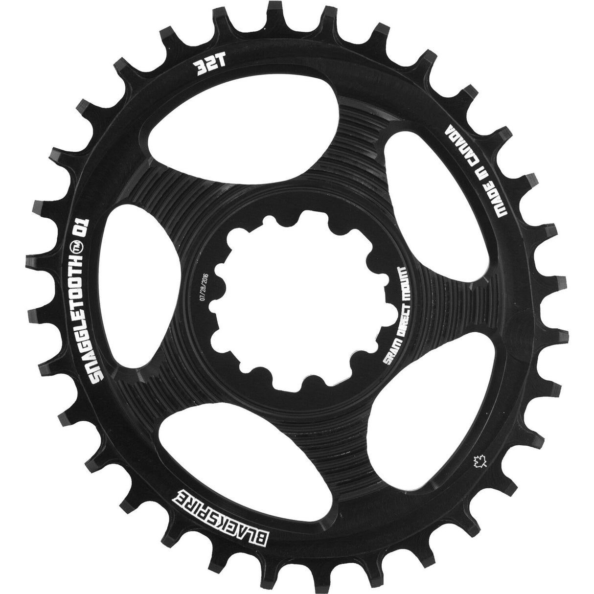 Schwarzgeschwale - - Kette Top -Kette Top Snoggletooth Oval SRAM Spline 32 6 mm Offset