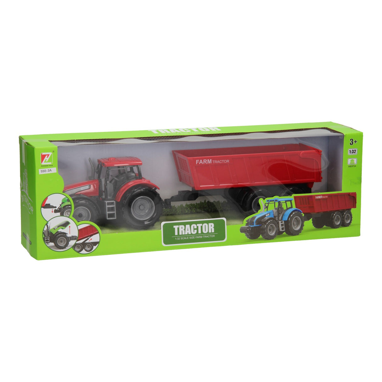 Traktor mit Anhänger 1:32