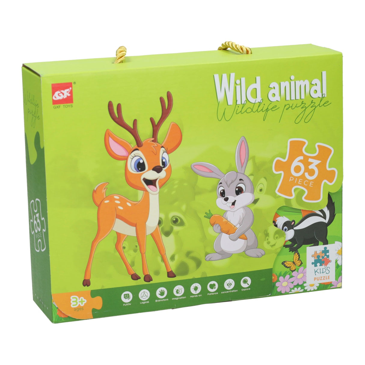 Bodenpuzzle Waldtiere, 63-tlg.