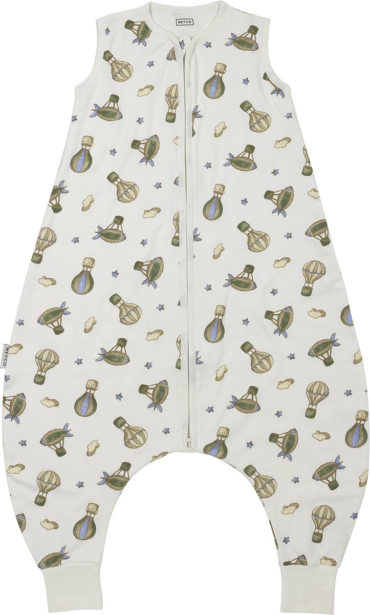 Meyco Baby-Luftballons, Baby-Sommerschlaf-Overall, Pullover – mehrfarbig – 104 cm – 0,5 Tog